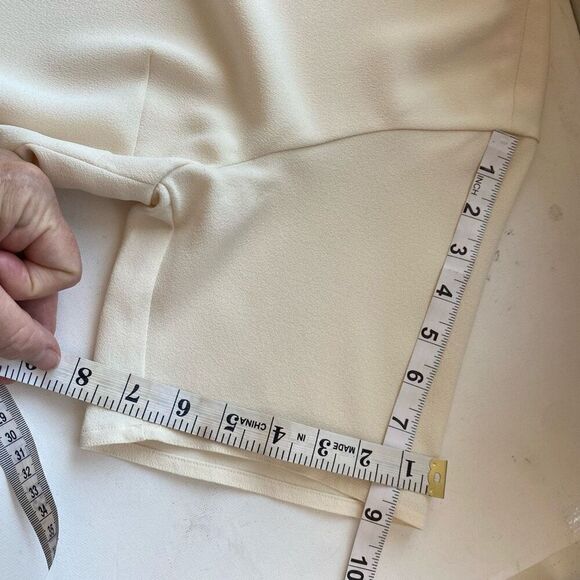 NWT Polo Ralph Lauren Midi Dress Cream White Faux Wrap Women 4 Classy Designer - Picture 11 of 17